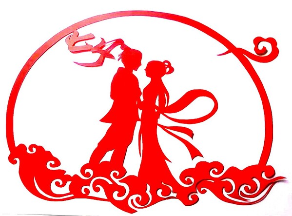 《相会》  爱在七夕，不止七夕，红纸裁出的不仅是星夜邂逅，更藏着朝朝暮暮的悬想，爱在此刻，更在往后每一个平庸朝夕。（摄沉庆工程公司 孙川）.jpg