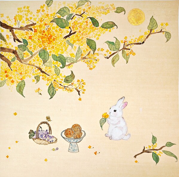 绘画《壹夜桂花雨，满院中秋月》+六公司+何娜.jpg